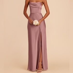 BIRDY GREY Strapless Mauve Gown